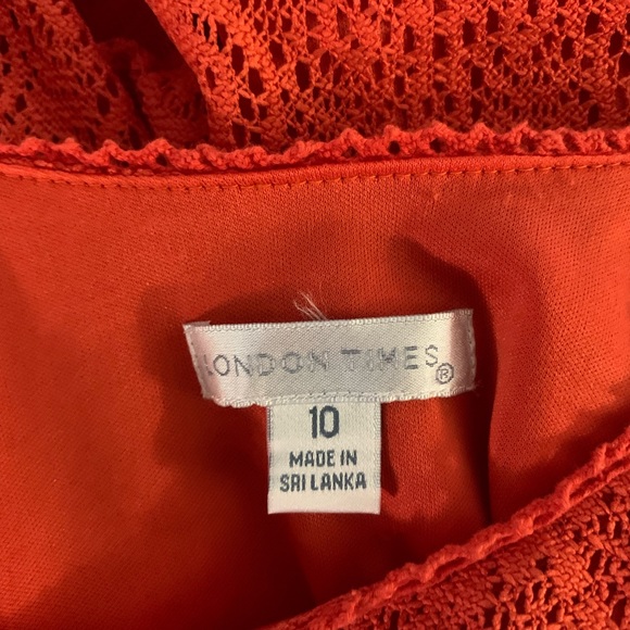 Tangerine maxi dress by London times size 10 - Picture 2 of 3